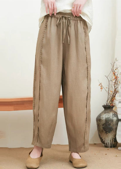 Lace Pants Patchwork Orange Oversized Summer Fashion