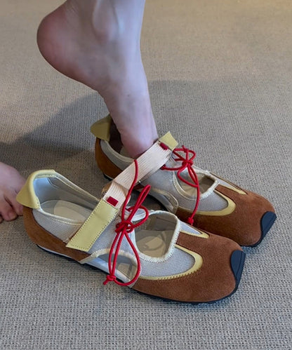 Shoes Hollow Fashion Splicing Women Up Flat Out For Purple Lace