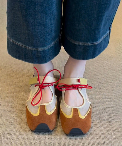 Shoes Hollow Fashion Splicing Women Up Flat Out For Purple Lace