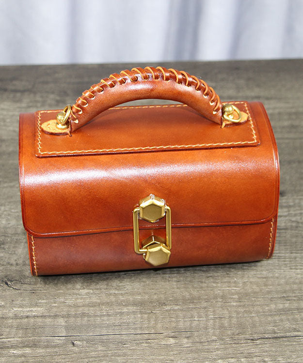 Style Brown Leather Fashion Versatile Calf Doctor Bag French