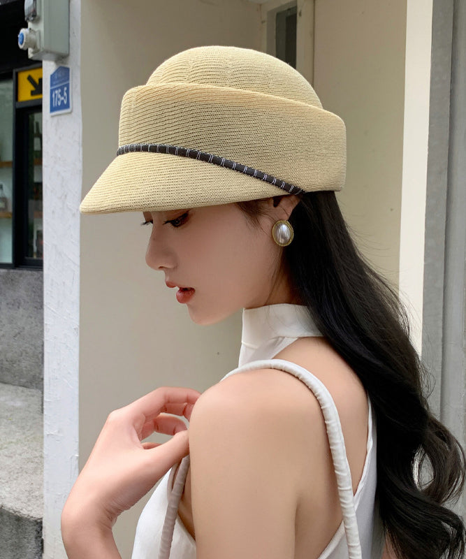 Sun Hat Knit Yellow Thin Breathable Fashion