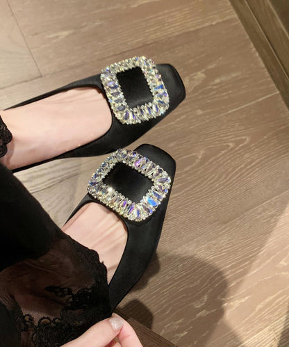 Zircon Fashion Silver Leather Sequined Flats Cowhide