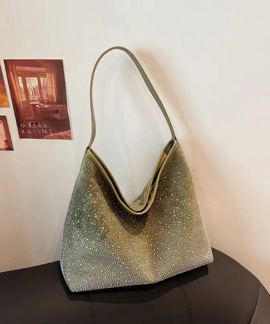 Fashionable Green Zircon Large Capacity Shoulder Bag GG090