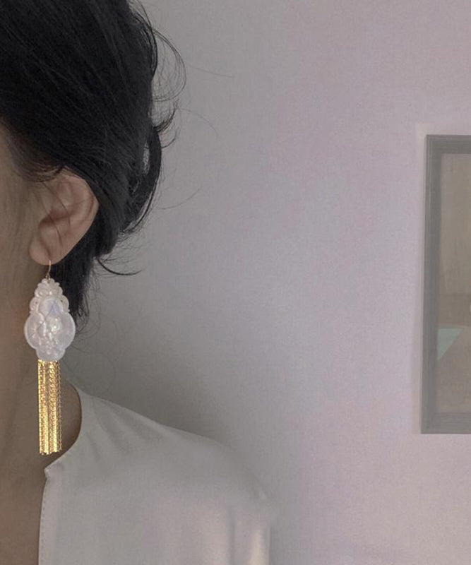 Tassel Gold Sterling Magpie Silver Fine Drop Shell Overgild