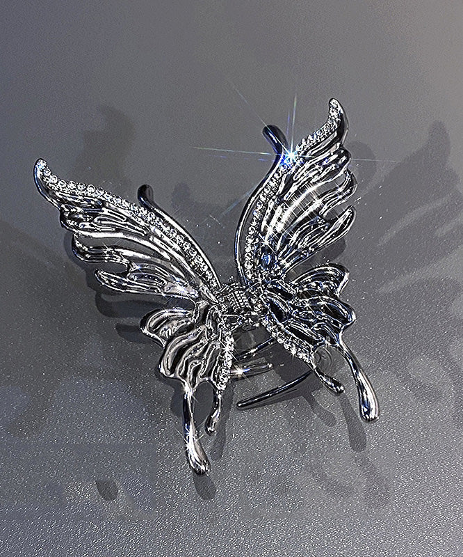 Fine Metal Zircon Butterfly Shark Hairpin YD011