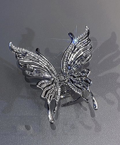 Fine Metal Zircon Butterfly Shark Hairpin YD011