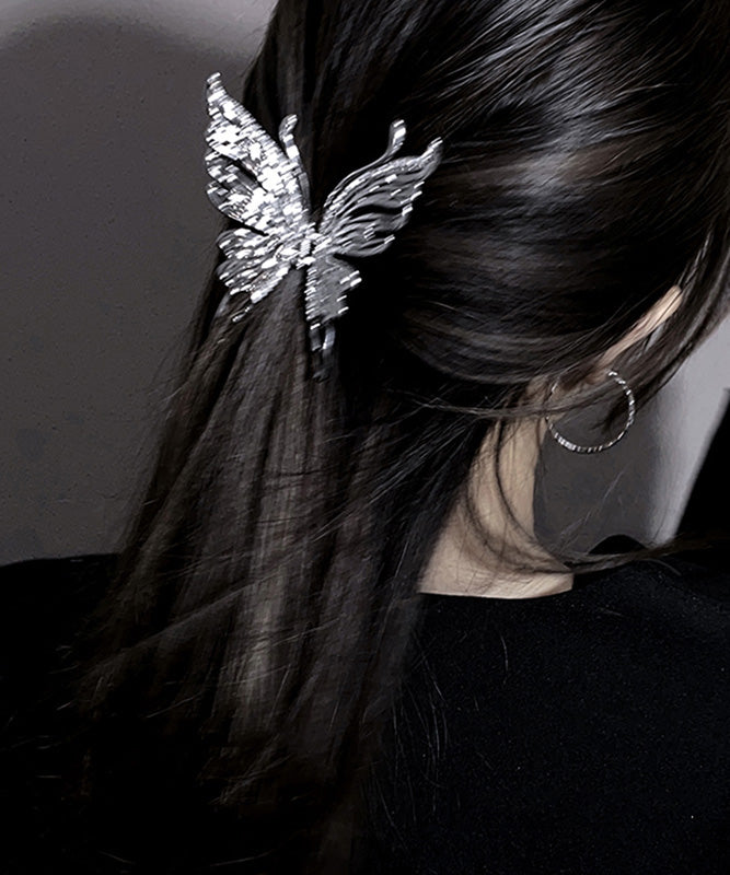 Fine Metal Zircon Butterfly Shark Hairpin YD011