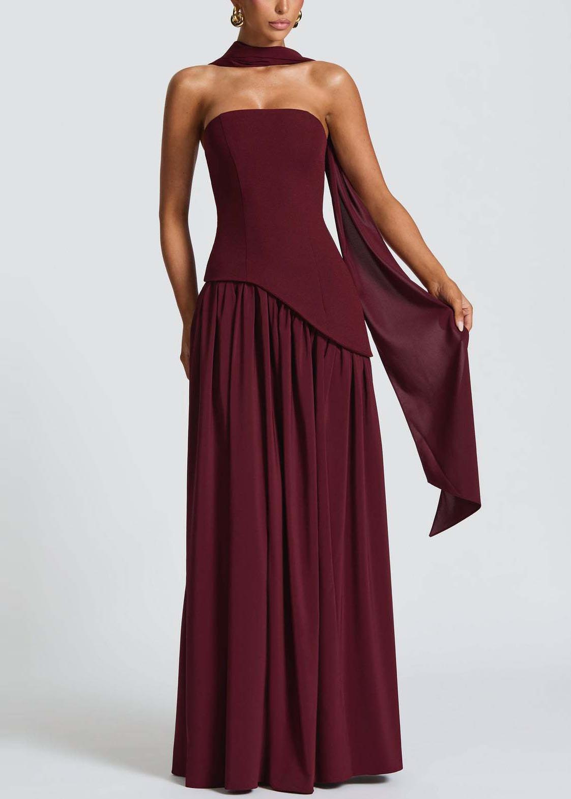Dresses Side Evening Summer Open Hem Large Fine Exra Mulberry