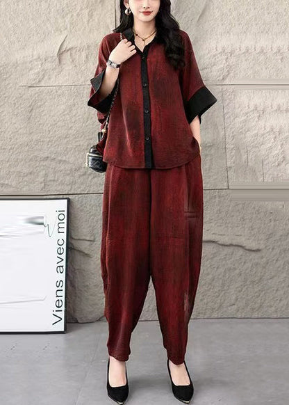 Piece Women Two Patchwork Cotton Oversized Fine Mulberry Set