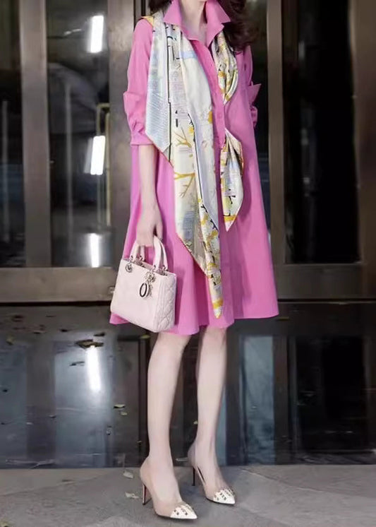 Pieces Pan Fake Fine Pink Patchwork Long Two Peter Collar Shirts