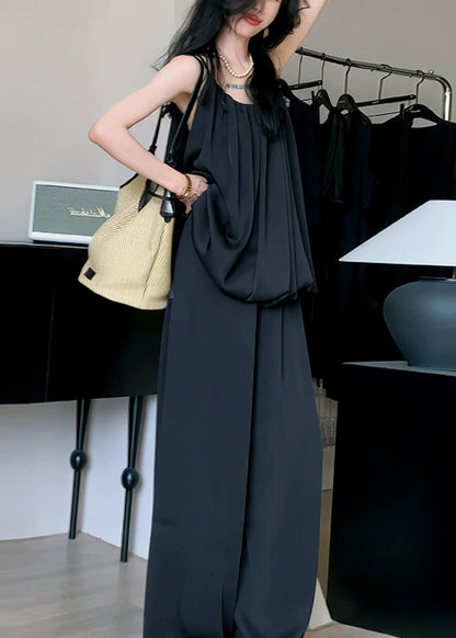 Outfits Shoulder Red Summer Ice Fine Set Piece Cold Silk Two