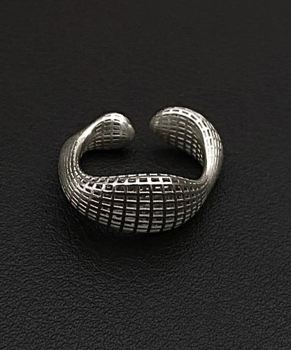 Fine Silk Sterling Silver Hollow Out Rings QJ012