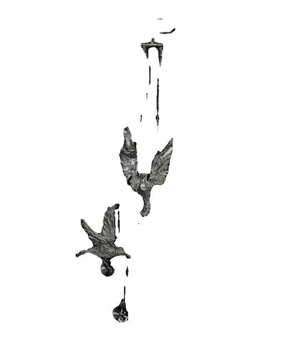 Tassel Drop Fine Earrings Sterling Silver Bird Silk Little