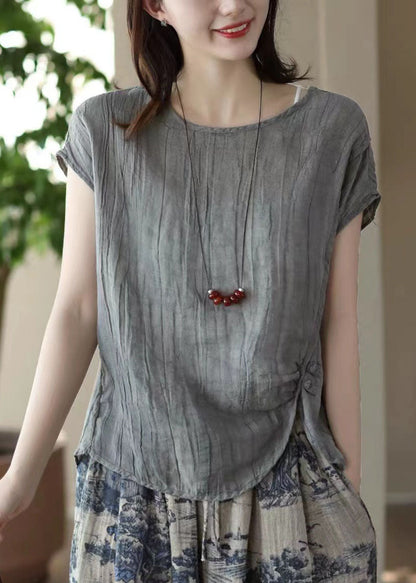 Asymmetrical White Fitted Beach Vest Linen Summer