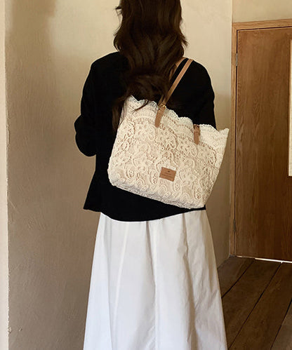 Bags Large French Shoulder Lace Capacity Beige