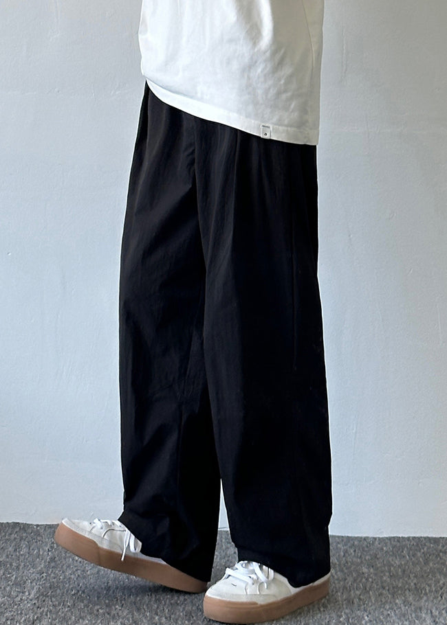 Cotton Pants Beige Waist Mens Elastic Pockets French Summer Solid