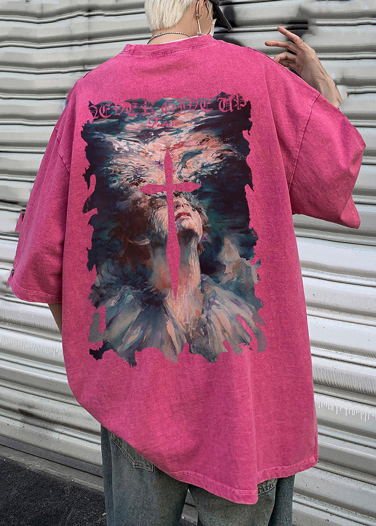 T Neck Half Black Print Sleeve Men O French Cotton Shirt