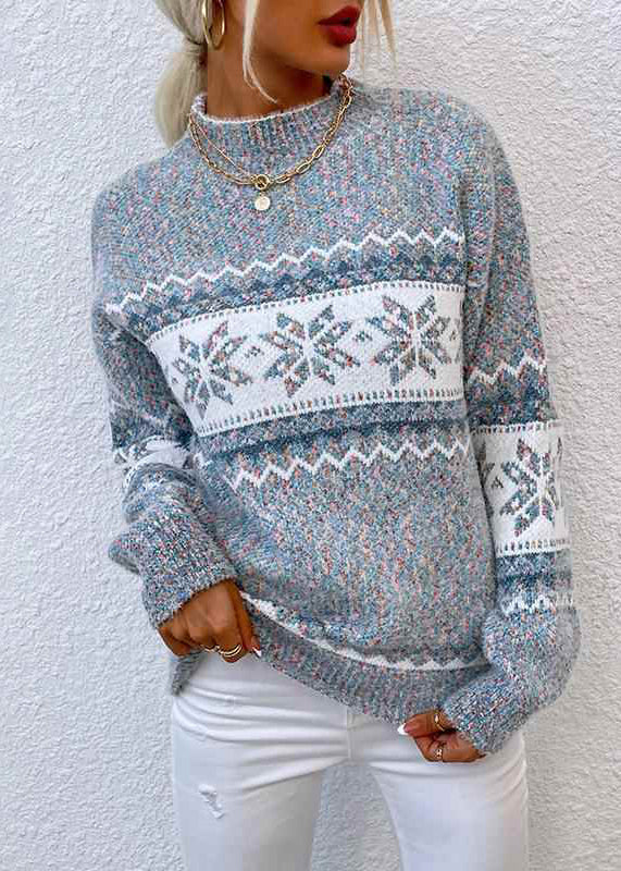 Pink Striped Knit Spring Cozy Sweaters French