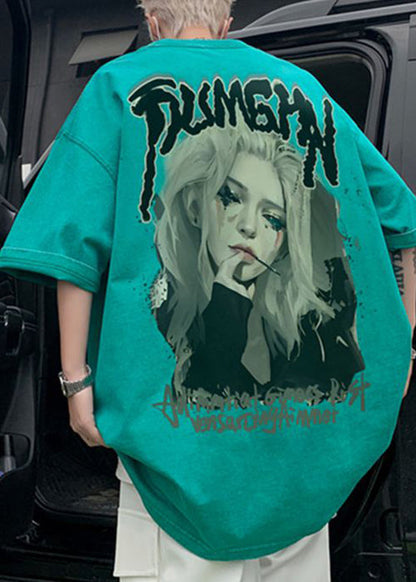 Letter Oversized Cotton T Shirts Rose Summer Belle French Mens