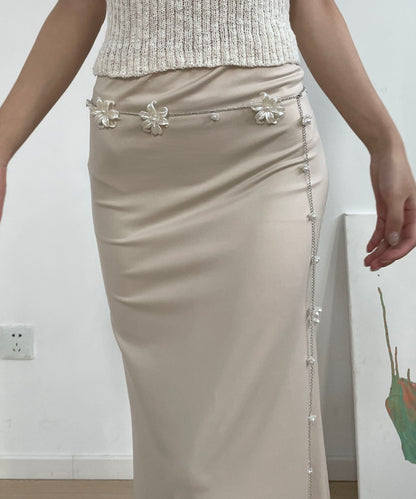 Body White Pearl Floral Alloy Chain French