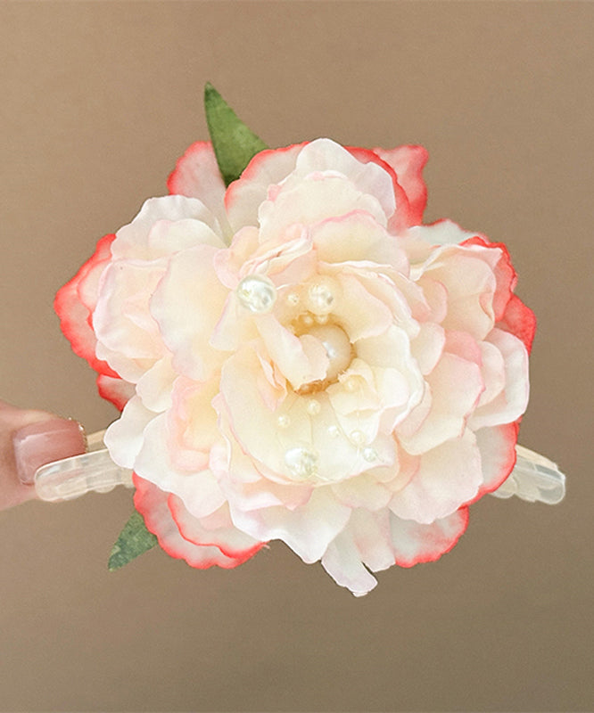 Floral Alloy Peony Hairpin Pearl Color Gradient