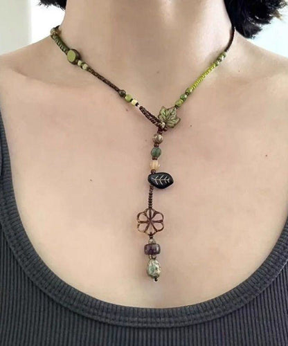 Necklace Handmade Gratuated Beading Bead Weaving Colorblock