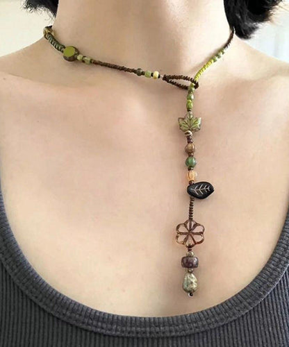 Necklace Handmade Gratuated Beading Bead Weaving Colorblock