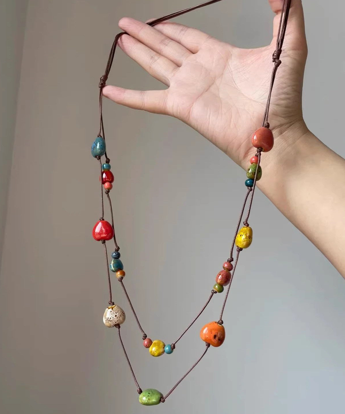 Weave Ceramics Love Handmade Beading Rainbow Gratuated Bead