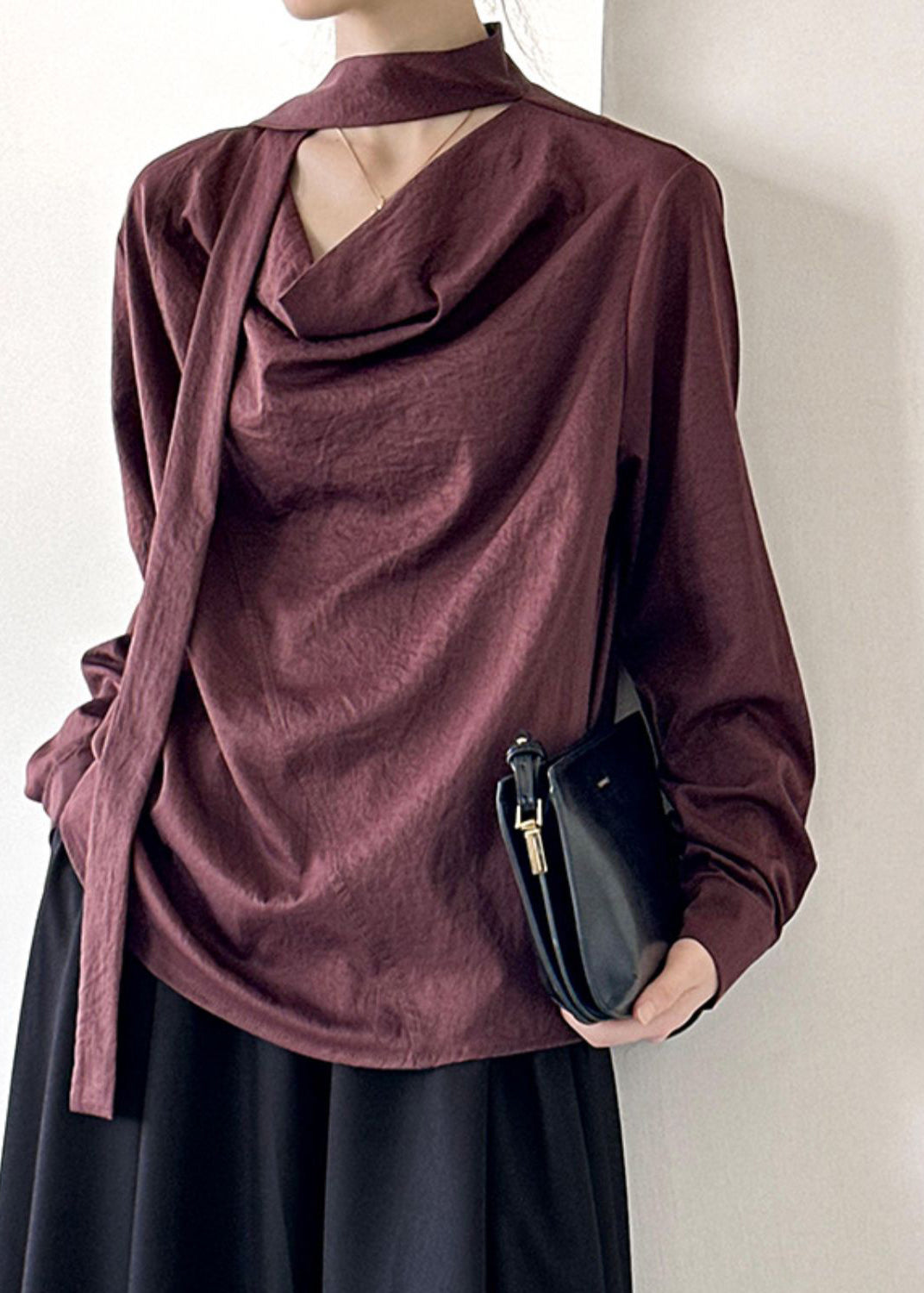 Spring Top Handmade Red Patchwork Solid