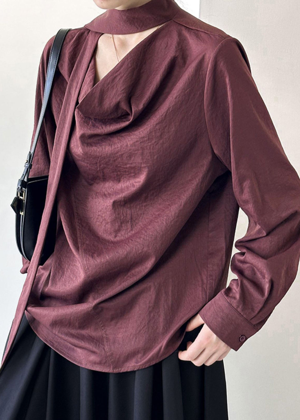 Spring Top Handmade Red Patchwork Solid