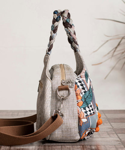 Patchwork Handmade Tote Canvas Bag Woven Casual