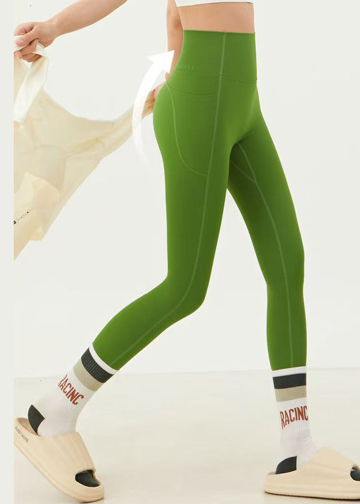 Capri Waist Leggings Green Surf Ignite High Grass