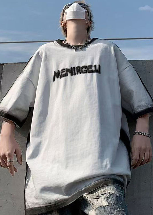 Letter Jacquard Dye Cotton T White Italian Shirts Summer Tie