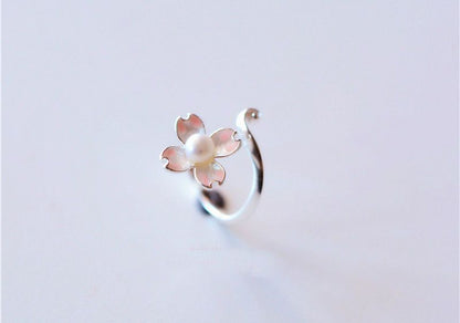 Floral Open Silver Sterling Ring 925