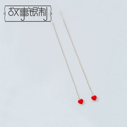 925 Sterling Silver Earring Heart Drop