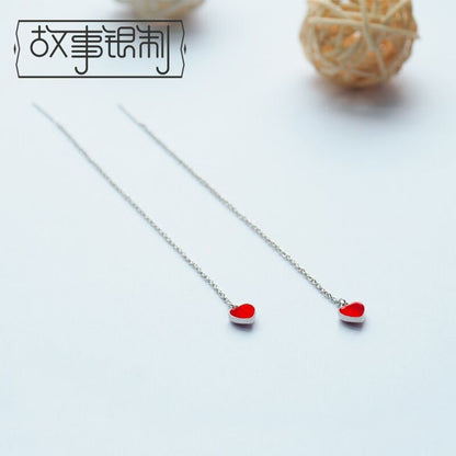 925 Sterling Silver Earring Heart Drop