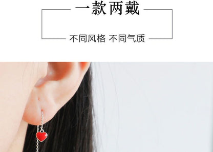 925 Sterling Silver Earring Heart Drop