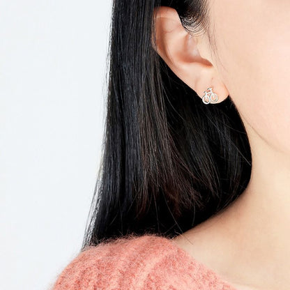 925 Earring Silver Sterling Bicycle