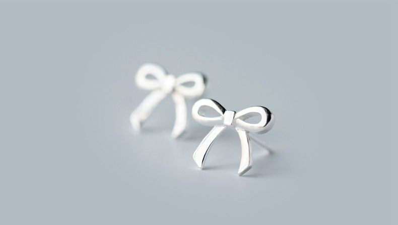 Sterling Bow Silver 925 Earring