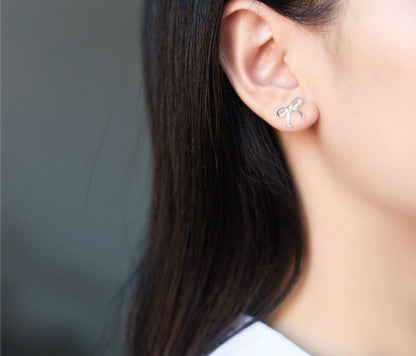 Sterling Bow Silver 925 Earring