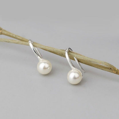 925 Pearl Silver Faux Earring Sterling