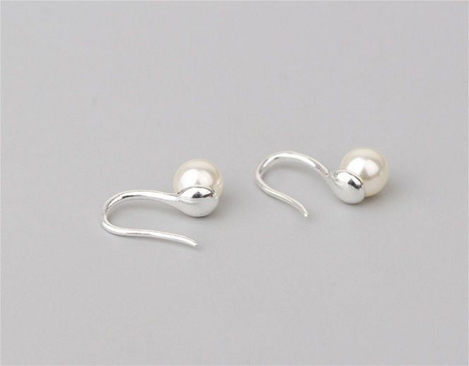 925 Pearl Silver Faux Earring Sterling