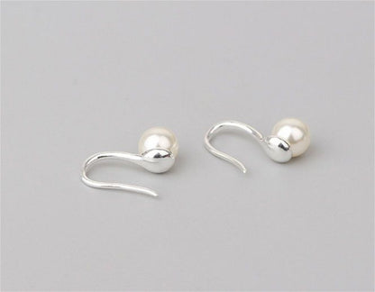925 Pearl Silver Faux Earring Sterling