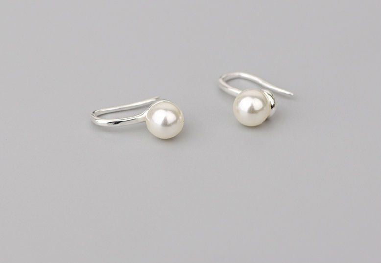 925 Pearl Silver Faux Earring Sterling