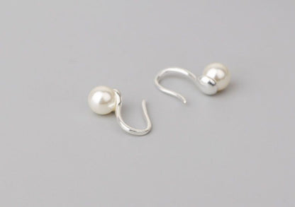 925 Pearl Silver Faux Earring Sterling