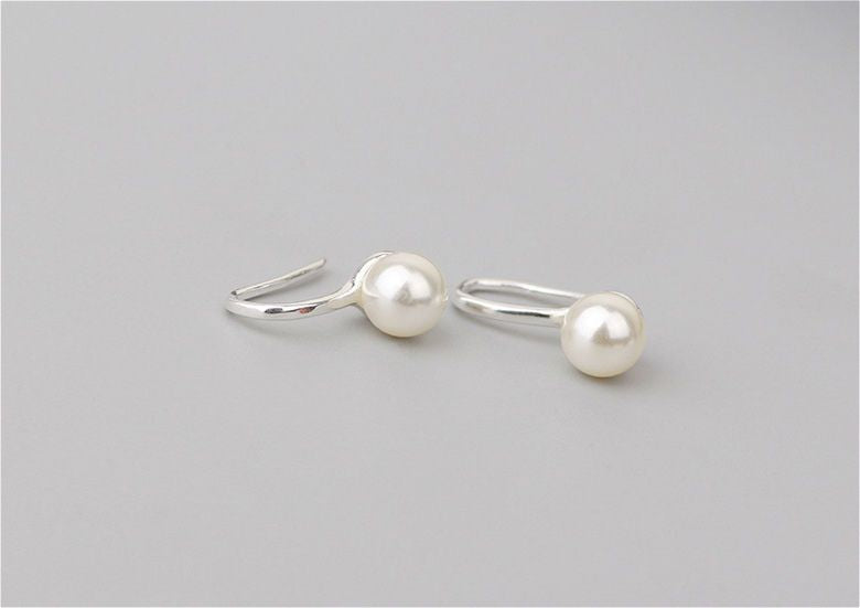 925 Pearl Silver Faux Earring Sterling
