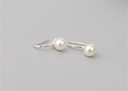 925 Pearl Silver Faux Earring Sterling