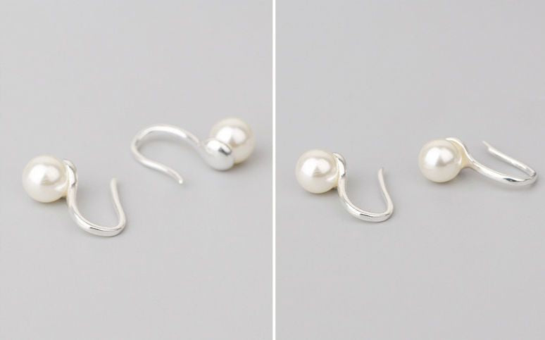 925 Pearl Silver Faux Earring Sterling