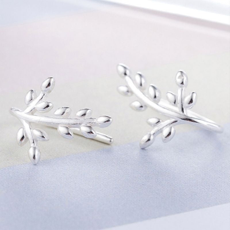 Earring Silver Leaf Sterling 925