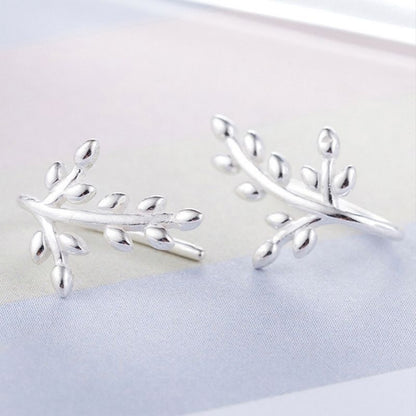 Earring Silver Leaf Sterling 925